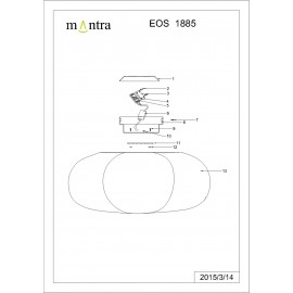 Plafon EOS 1L - 280 Lm - Ip44 1885