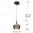 Lampara Led Arian Acero Brillo Cristal 1L 193273