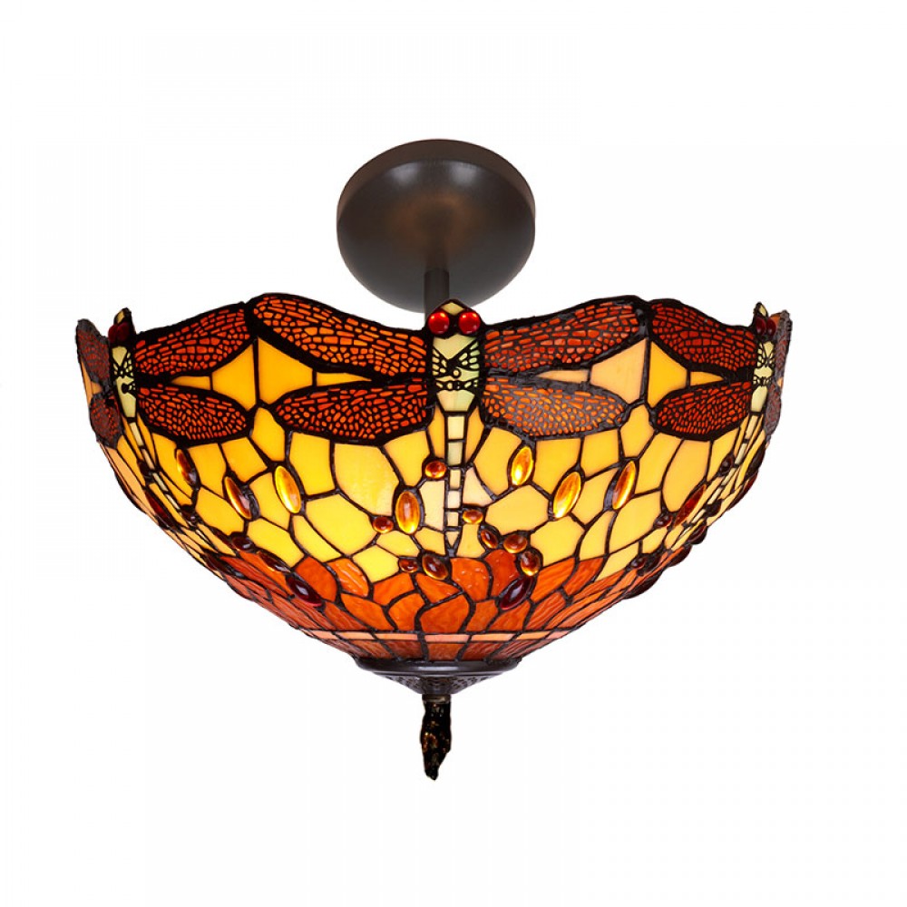 Plafon Tiffany Serie Belle Amber 232244