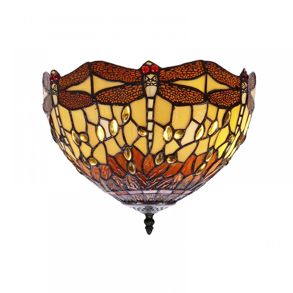 Plafon Tiffany Serie Belle Amber 232500