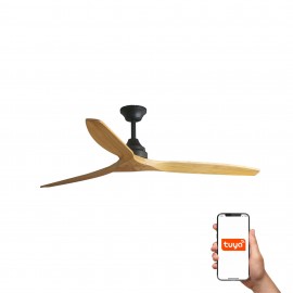 Ventilador Alo L Ventilador Negro-Madera Tuya 33718Dcwt