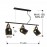 Lampara Adame 3 Luces Negro-Oro 346724