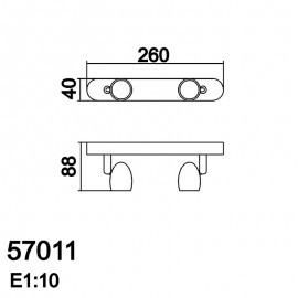 Foco Ouvi Regleta 2Xgu10 Cromo Mate 5-7011-35-01