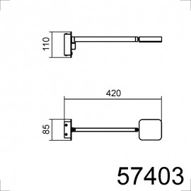 Aplique Led Lectura 6W Finess Niquel 5-7403-97-02