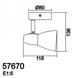 Foco Salsa Base 1Xe14 Blanco 5-7670-80-01