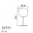 Sobremesa Ronda Cromo Mate E27 Bola-15 5-7771-35-01