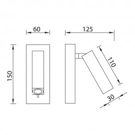 Aplique TARIFA Satin Lector Led 3W 3000K 6071