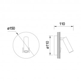 Aplique CAYMAN Nickel Lector Led 6081