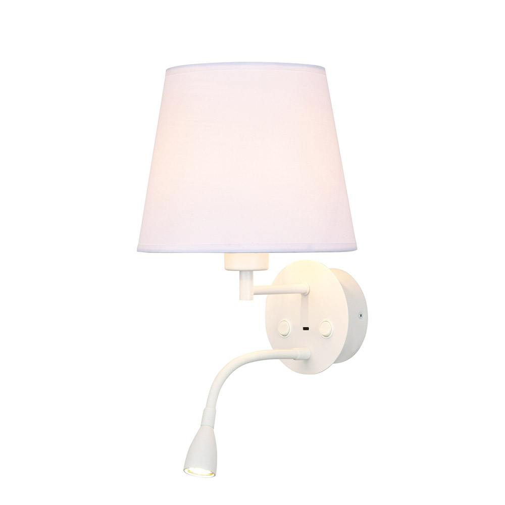 Aplique CAICOS Blanco 1L Lector Led 6091