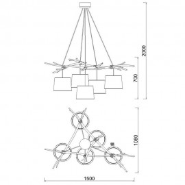 Lampara SABINA 5L 6175