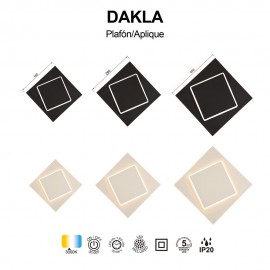 Aplique DAKLA Cuadrado Led 18W Blanco 6426