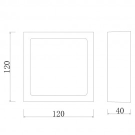 Plafon SAONA Led Cuadrado 8W 4000K 6629