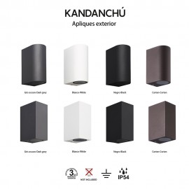 Aplique Exterior KANDANCHU 2L Gu10 Negro 7037