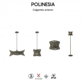 Lámpara POLINESIA E27 1 Luz IP44 7131