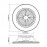 Ventilador ALISIO XL Plata DC 58W Led 95W Mando 7491