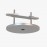 BASE Empotrada para Colgantes Tek Parts Plata 7857