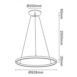 Colgante LED 60-20w Riumar Arena 8677