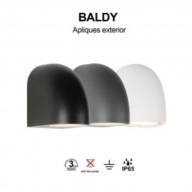 Aplique 1l Gu10 Ip65 Negro Baldy Negro 9111