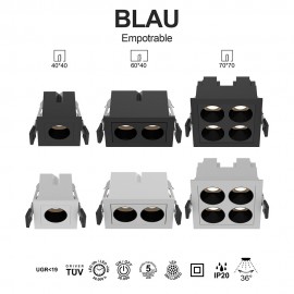 Foco Empotrar 1l 3w 3000k Negro Blau Negro 9127