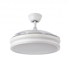 Ventilador Bayomo DC Blanco Plegable 108Ø 72w Mando Memoria y temporizador 142591401