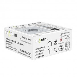 Empotrable BASICO Cuadrado Gu10 C0004