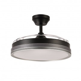 Ventilador Escarcha Dc Negro-Gris Plegable 107Ø 72w 3aspas Mando Memoria Y Temporizador 208591309