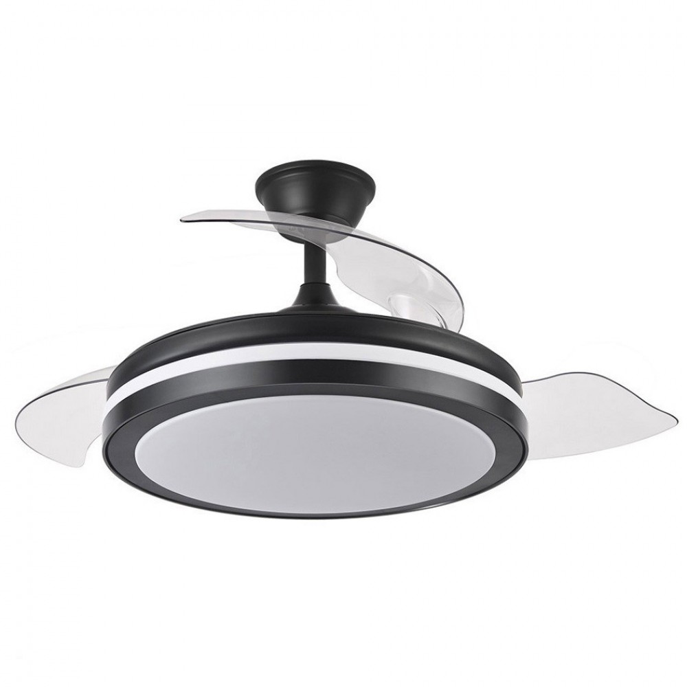 Ventilador Esparta DC Negro Plegable 110Ø 72w 3 Aspas Mando Memoria y Temporizador 184791409