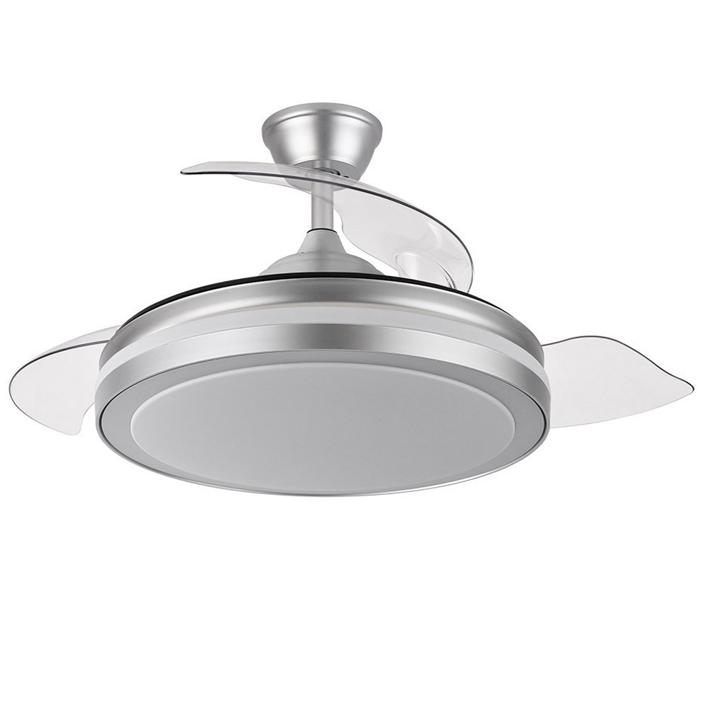 Ventilador Esparta DC Plata Plegable 110Ø 72w 3 Aspas Mando Memoria y Temporizador 184791410