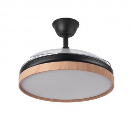 Ventilador Evros DC Negro-Haya Plegable 107Ø 72w 3 Aspas Mando Memoria y Temporizador 197091388