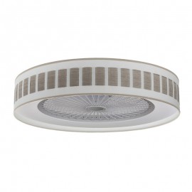 Ventilador Ivanna Blanco-Madera Gris 60Ø 72W 5 Aspas Mando Regulable Memoria Y Temporizador 188491583
