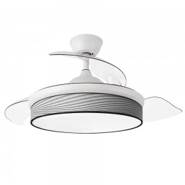 Ventilador Moda DC Blanco-Surco Gris 108Ø 72w 3aspas Mando Memoria Y Temporizador 212490401