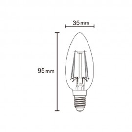 LED BOMBILLAS E14 4W 2700K 470lm R09115