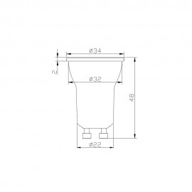 LED Mini Gu10 4w 4000k 330lm Bombillas LED Blanco R09282