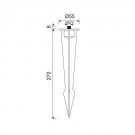 Piqueta Sujecion Suelo 60x260Mm TU0653